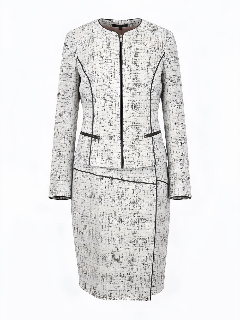 DKNY Monochrome Spring Dress Suit Textured Fabric
